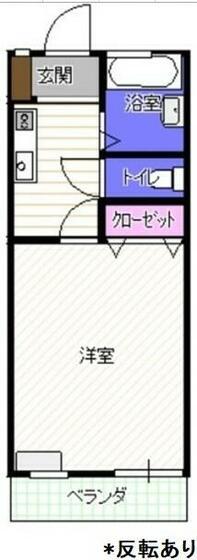 アメニティハイツK&K(1K/2階)の間取り写真