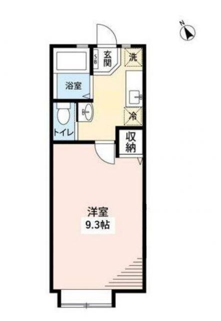 エスポワール・I(1K/2階)の間取り写真