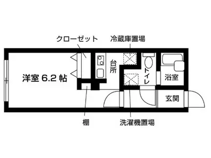 NASIC新小岩(1K/3階)の間取り写真