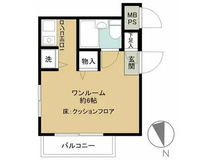 パレ・ドール八王子II(ワンルーム/4階)の間取り写真