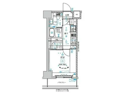 RELUXIA横濱吉野町III(1K/7階)の間取り写真