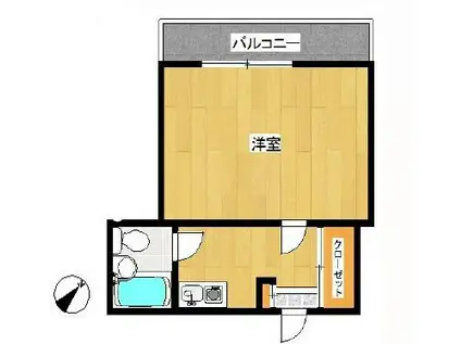 ラ・レジダンス・ド・グランドゥール(1K/1階)の間取り写真