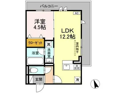 フレジェ(1LDK/2階)の間取り写真