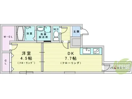 フジパレス瑞光11番館(1DK/1階)の間取り写真