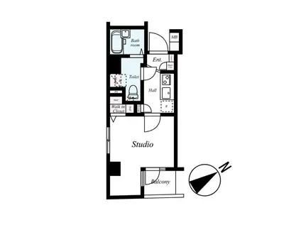 アーバイル文京本駒込(1K/3階)の間取り写真