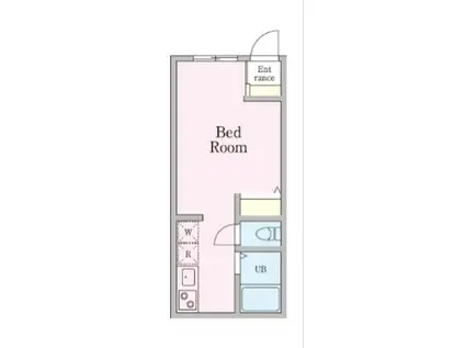 ウエストインパートⅢ(ワンルーム/1階)の間取り写真