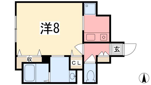 エーデルハイム三共(1K/3階)の間取り写真