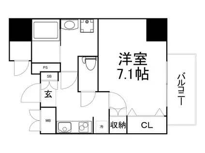 FUJIMAN北梅田(1K/5階)の間取り写真