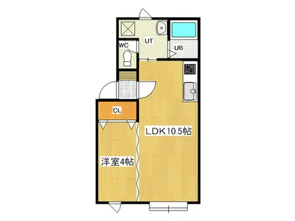 ROBINSONせの(1DK/2階)の間取り写真