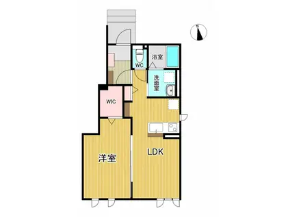 なのはなハイムI(1LDK/1階)の間取り写真