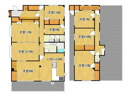 エンタープライズビル(7LDK/2階)の間取り写真