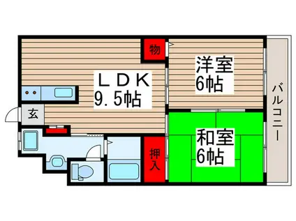 第5昭栄マンション(2LDK/3階)の間取り写真