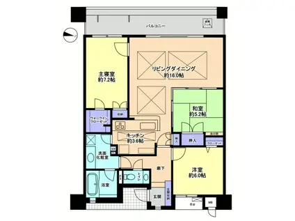 アパガーデンズ駅西けやき通(3LDK/5階)の間取り写真