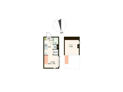 ハーモニーテラス前野町IV(ワンルーム/1階)の間取り写真