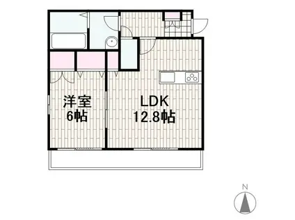 MAISON DE ISOLA(1LDK/2階)の間取り写真
