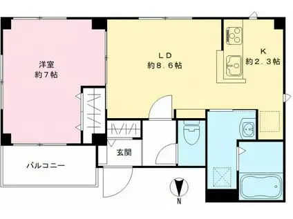 エミネンス(1LDK/3階)の間取り写真