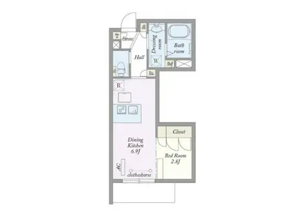 MY STYLE VINTAGE八王子(1DK/1階)の間取り写真