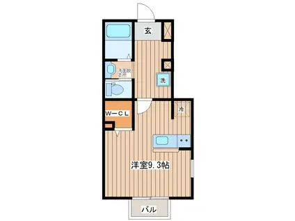 グランディオ大手町(ワンルーム/1階)の間取り写真