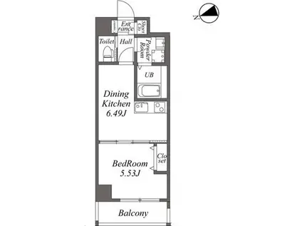 ユーレジデンス二子玉川II(1DK/3階)の間取り写真