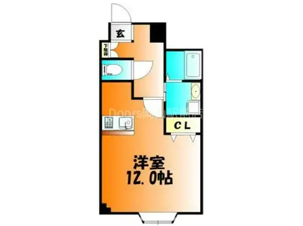 CRASSO DAIKU(ワンルーム/1階)の間取り写真