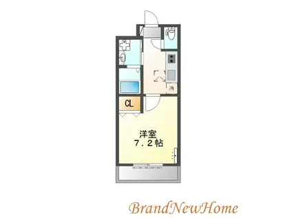 アイディール三国ヶ丘II(1K/1階)の間取り写真