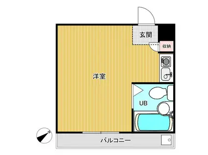 ザ・シオジ(ワンルーム/2階)の間取り写真