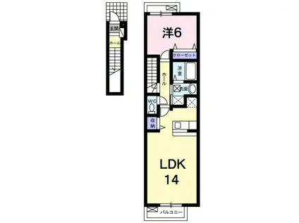グラース21(1LDK/2階)の間取り写真