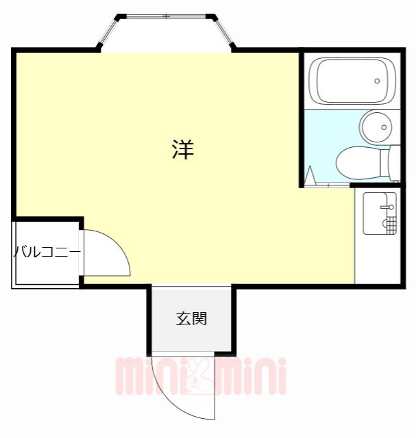 アルトビノ花川(ワンルーム/4階)の間取り写真