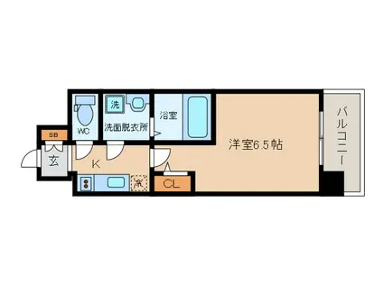 エスリード梅田グレイス(1K/11階)の間取り写真