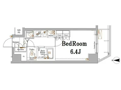 アクサス新宿タワーズイースト(1K/9階)の間取り写真