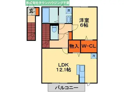 プチネーチャー(1LDK/2階)の間取り写真