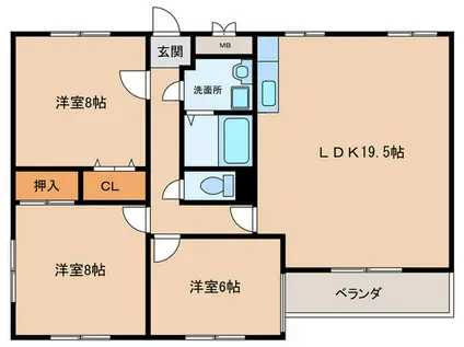 M・Mビレッジ(3LDK/3階)の間取り写真