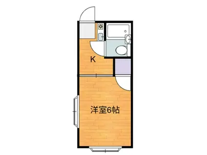 ロイヤルハイツII(1K/2階)の間取り写真