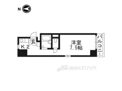 野村スチューデントハイツ(1K/4階)の間取り写真