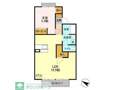 アイミ メゾン(1LDK/1階)の間取り写真