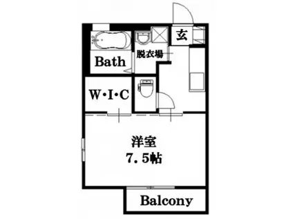 グリーンメゾン八本松B棟(1K/1階)の間取り写真