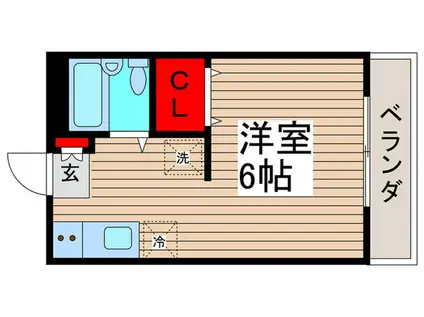 パルティータ2(ワンルーム/1階)の間取り写真