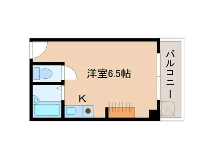 リブル船橋(ワンルーム/2階)の間取り写真