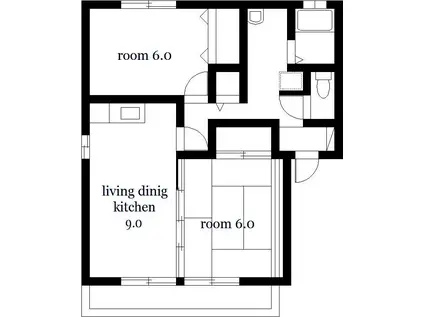 セジュールMIII(2LDK/2階)の間取り写真