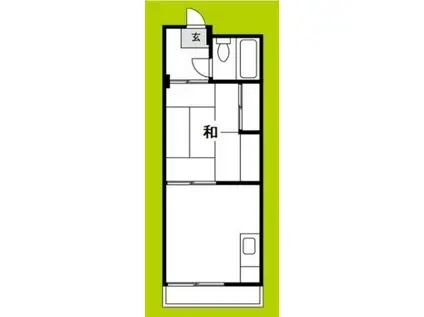シャトー天満(1LDK/1階)の間取り写真