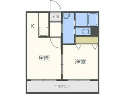 アドバンス宮の沢(1LDK/4階)の間取り写真