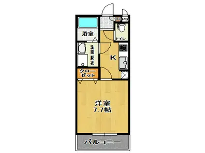 アメニティーハウス郡山(1K/2階)の間取り写真