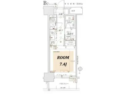 セレッソコート新大阪(1K/5階)の間取り写真