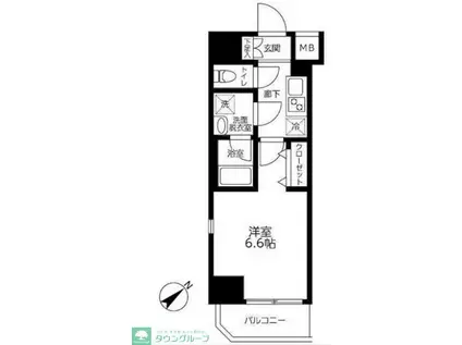 アイル横浜ベイサイド(1K/7階)の間取り写真