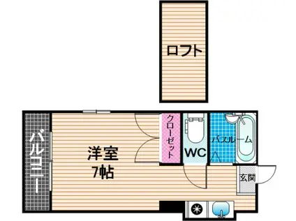 プレスト向野(ワンルーム/4階)の間取り写真