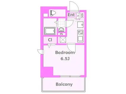 クレイシア西横浜(1K/2階)の間取り写真