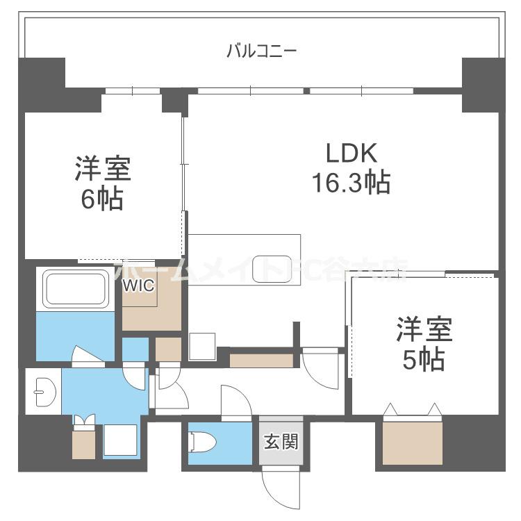 S-RESIDENCE松屋町ASENCE(2LDK/10階)の間取り写真