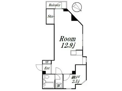 メゾン・ホワイト(ワンルーム/3階)の間取り写真