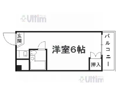 東栄ビル(1K/3階)の間取り写真