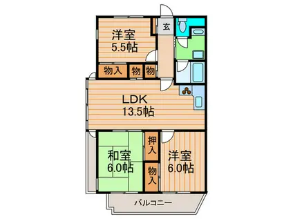 シース92(3LDK/5階)の間取り写真
